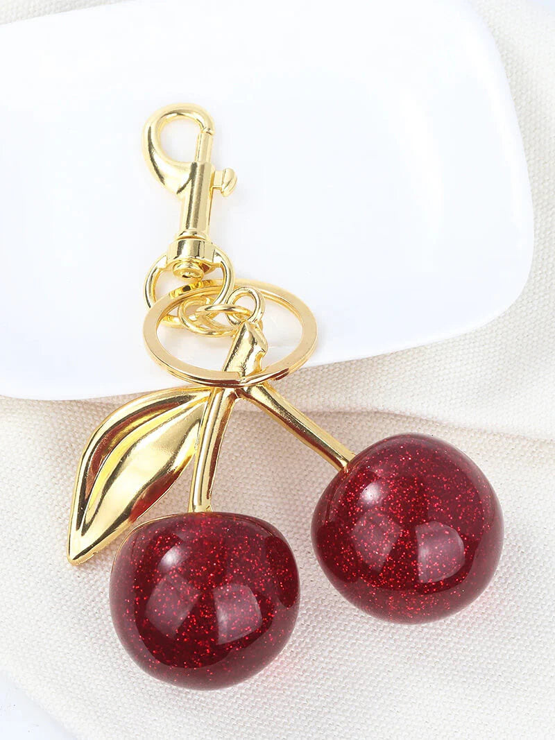 Sac à main avec chaîne motif cerises
