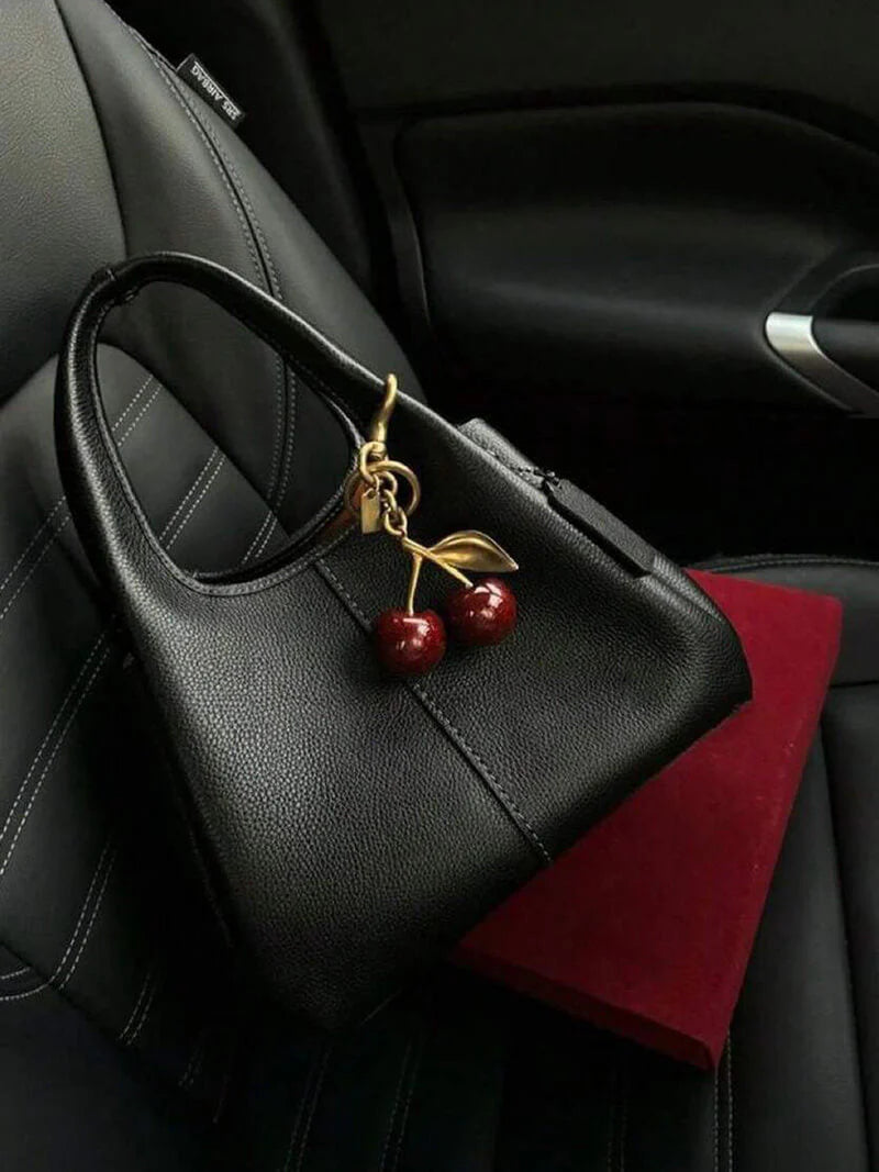 Sac à main avec chaîne motif cerises